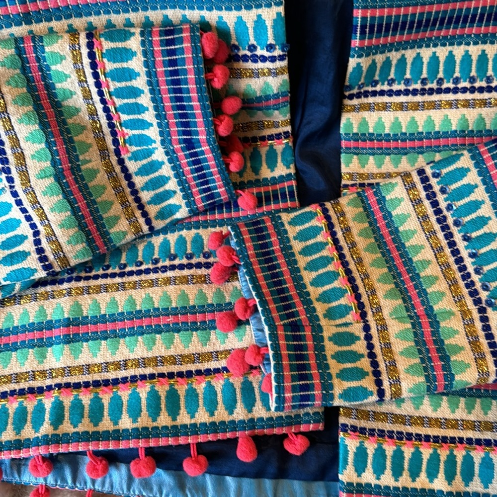 Anthropologie ‘Bizit’ Beaded Stripped Jacket - Picture 3 of 6